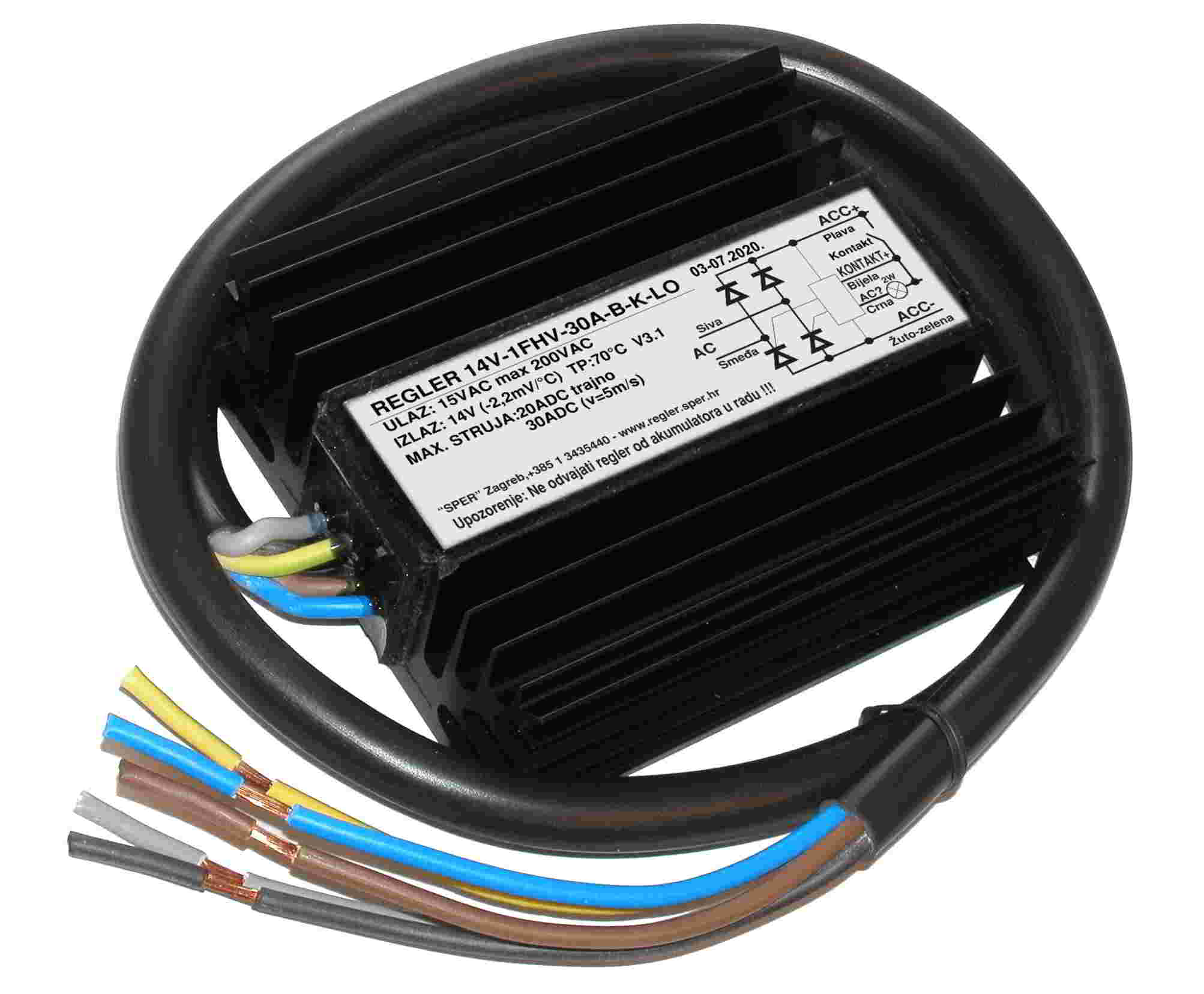 Single-phase 30A, output for lamp